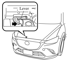 Mazda CX-3. Opening the Hood