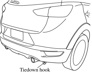 Mazda CX-3. Tiedown Hooks (Some models)