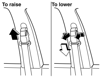 Mazda CX-3. Unfastening the Seat Belt and Front Shoulder Belt Adjuster